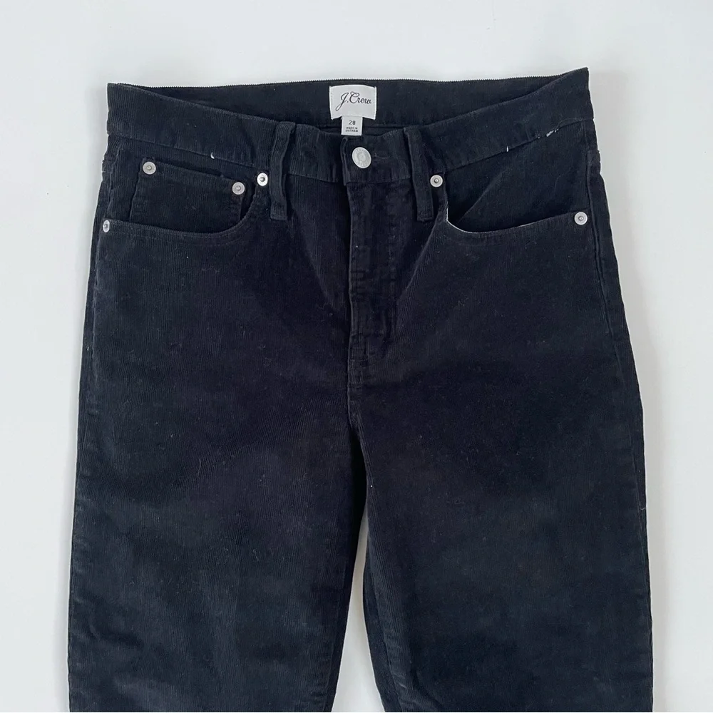 J.Crew Women's Black Vintage slim-straight corduroy pant Size 28, like new! - Picture 4 of 12